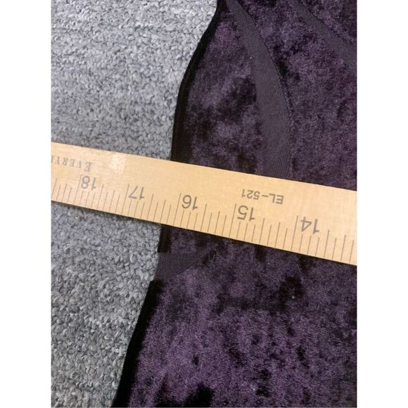 Vintage Plum Velour Textured Giwn By Rhapsody - Picture 10 of 10